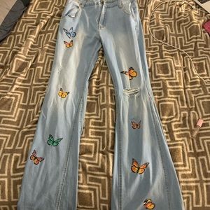 Flared out butterfly Jeans